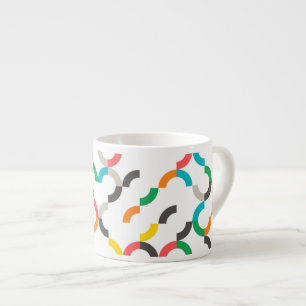 Koel, modern, kleurrijk, trendcirkelvormig espresso kop