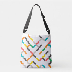 Koel, modern, kleurrijk, trendy cirkelvormig crossbody tas