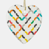 Koel, modern, kleurrijk, trendy cirkelvormig keramisch ornament (Rechts)