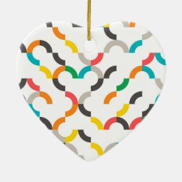 Koel, modern, kleurrijk, trendy cirkelvormig keramisch ornament