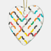 Koel, modern, kleurrijk, trendy cirkelvormig keramisch ornament (Links)