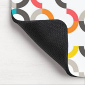 Koel, modern, kleurrijk, trendy cirkelvormig muismat (Hoek)