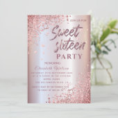Koel, modern, luxe roos goud, zoet 16 kaart (Staand voorkant)