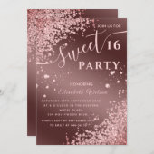 Koel, modern, luxe roos goud, zoet 16 kaart (Voorkant / Achterkant)