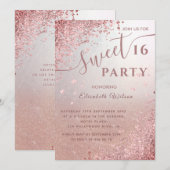 Koel, modern, luxe roos goud, zoet 16 kaart (Voorkant / Achterkant)