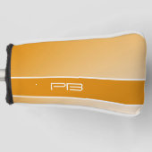 Koel Modern Minimalist Initialen Gradiënt Sinaasap Golfheadcover (Voorkant)