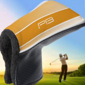 Koel Modern Minimalist Initialen Gradiënt Sinaasap Golfheadcover