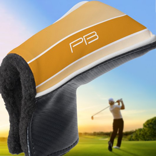 Koel Modern Minimalist Initialen Gradiënt Sinaasap Golfheadcover