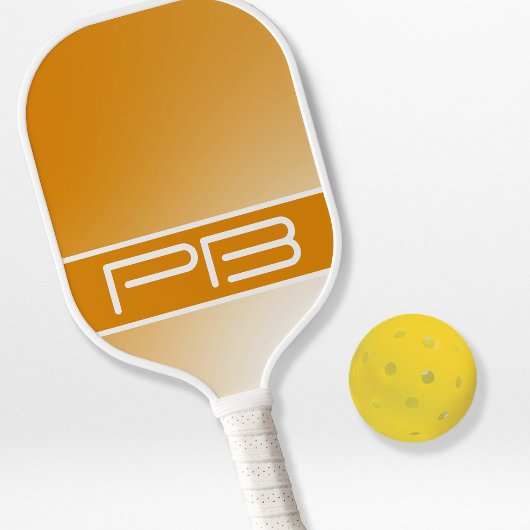 Koel Modern Minimalist Initialen Gradiënt Sinaasap Pickleball Paddle