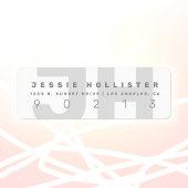 Koel Modern Monogram | Retouradres lichtgrijs Etiket