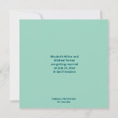 Koel modern pastelkleurig zomer tropisch save the date (Achterkant)