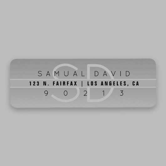 Koel modern retouradres etiket