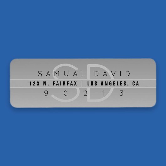 Koel modern retouradres etiket