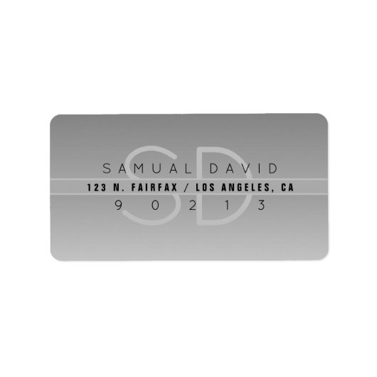 Koel modern retouradres etiket (Voorkant)