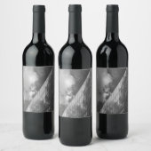 Koel, modern, stedelijk natuur en architectuur wijn etiket (Flessen)