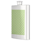 koel, modern wit en limoengroen polka stippen flacon (Links)