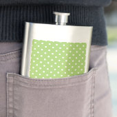 koel, modern wit en limoengroen polka stippen flacon (Voorbeeld)