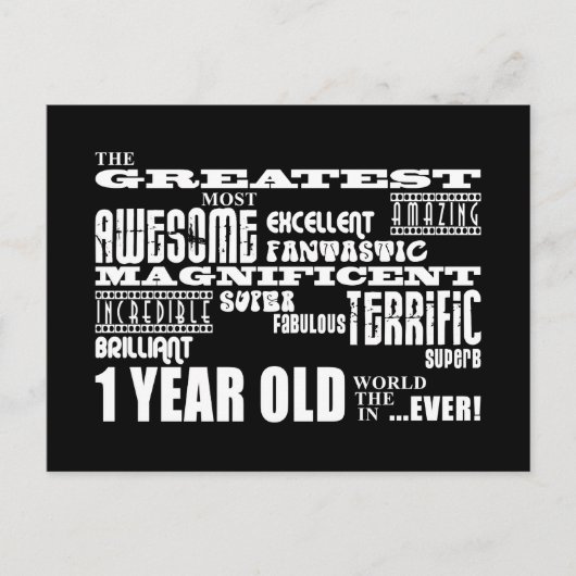 Koel Moderne 1ste verjaardag : De grootste 1 jaar Briefkaart (Voorkant)