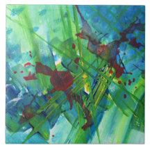 Koel Moderne Abstracte acrylische keramische Tegel