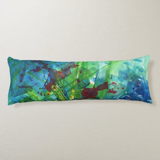 Koel Moderne Abstracte acrylkunststofklooster Lichaamskussen (Achterkant)