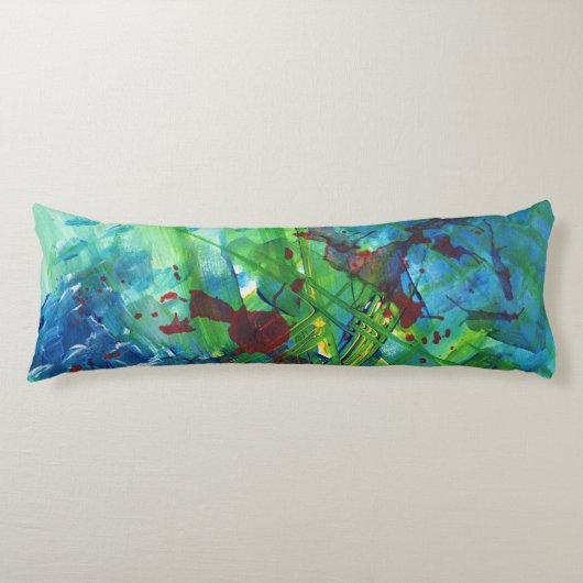 Koel Moderne Abstracte acrylkunststofklooster Lichaamskussen (Voorkant)