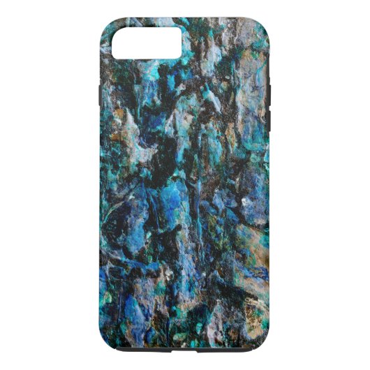Koel moderne Abstracte blauw schilderdesign Case-Mate iPhone Case (Achterkant)