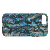 Koel moderne Abstracte blauw schilderdesign Case-Mate iPhone Case (Achterkant (Horizontaal))
