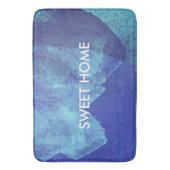 Koel moderne abstracte blauw schilderdesign kunst badmat (Voorkant Verticaal)