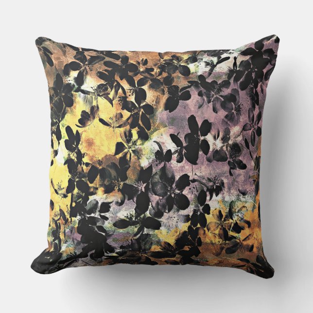 Koel moderne Abstracte bloemen Kussen (Voorkant)