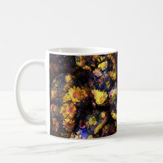 Koel moderne bloemen design koffiemok (Links)
