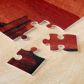 Koel moderne collage van historisch Rome in rood Legpuzzel (Zijkant)