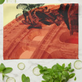 Koel moderne collage van historisch Rome in rood Theedoek (Gevouwen)