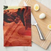 Koel moderne collage van historisch Rome in rood Theedoek (Quarter Fold)