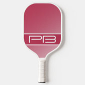 Koel Moderne Dubbele Initialen Verloop Magenta Roo Pickleball Paddle (Achterkant)