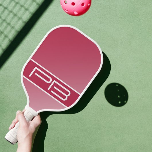 Koel Moderne Dubbele Initialen Verloop Magenta Roo Pickleball Paddle