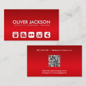 Koel moderne fitnesstrainer - persoonlijke trainer visitekaartje (Voorkant / Achterkant)