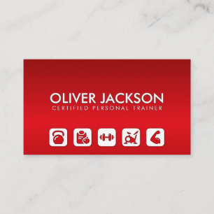 Koel moderne fitnesstrainer - persoonlijke trainer visitekaartje