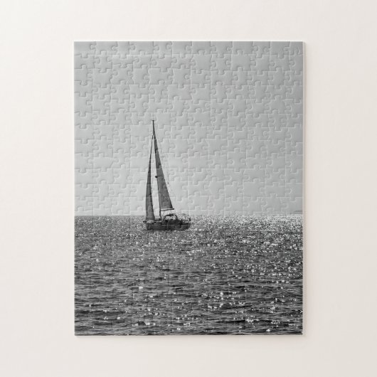 Koel moderne foto van zeilboot in de zomer legpuzzel (Verticaal)