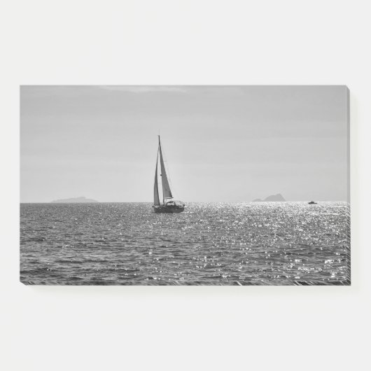 Koel moderne foto van zeilboot in de zomer post-it® notes (Voorkant)