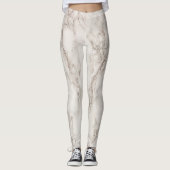 Koel moderne grijze marmer leggings (Voorkant)