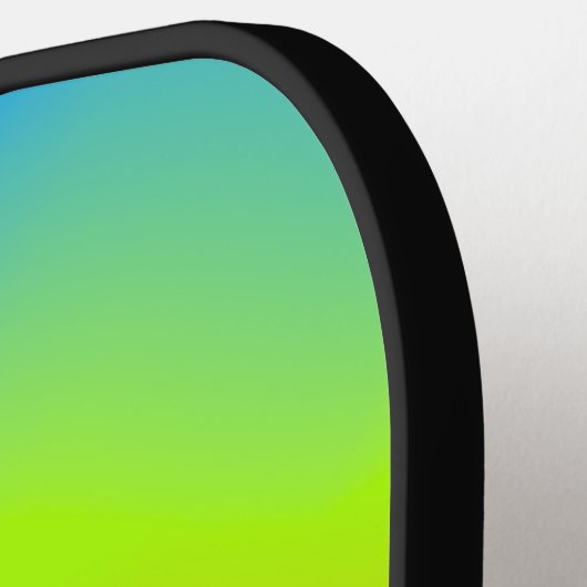 Koel Moderne Kleurrijke Neon Fel Regenboog Gradiën Pickleball Paddle (Links Detail)