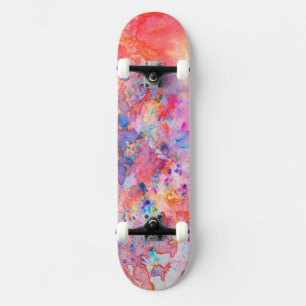 Koel moderne kunst geschilderd persoonlijk skateboard