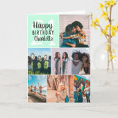 Koel moderne mijnfoto's collage raster 21 jaar kaart (Gele Bloem)