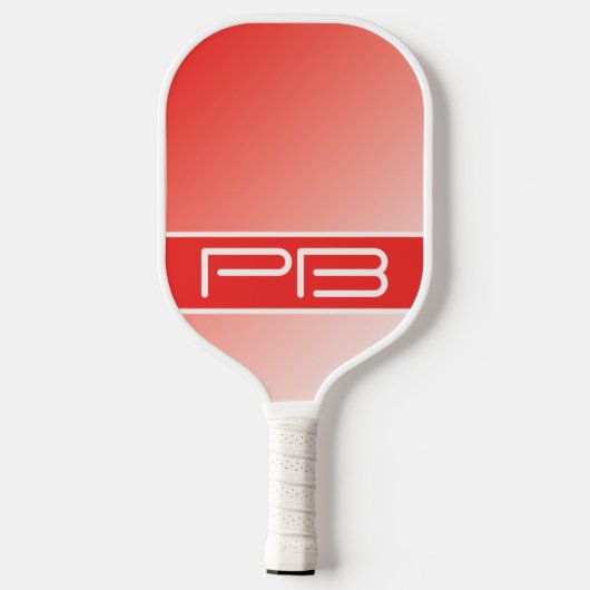 Koel Moderne Minimale Initialen Rood   Pickleball Paddle (Achterkant)