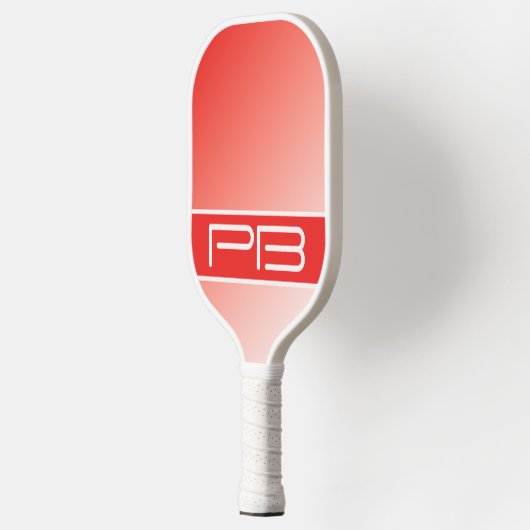 Koel Moderne Minimale Initialen Rood   Pickleball Paddle (Links)