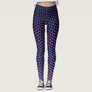 Koel moderne paarse kleur halftoon pixel digitaal  leggings