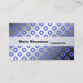 Koel-, moderne scheerblauwe en grijze polkadots visitekaartje