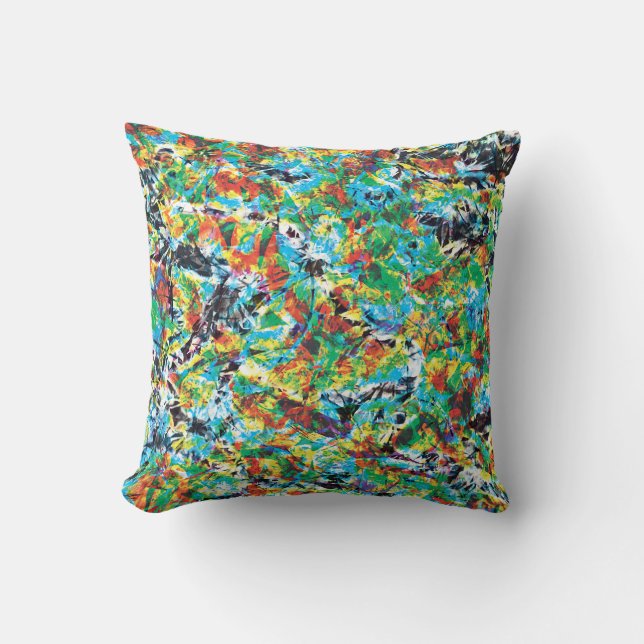 Koel moderne, unieke Abstracte bloemen Kussen (Voorkant)