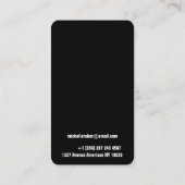 Koel moderne, verticale dubbelzijdige visitekaartje (Achterkant)