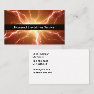 Koel Moderne Visitekaartjes voor elektrotechniek